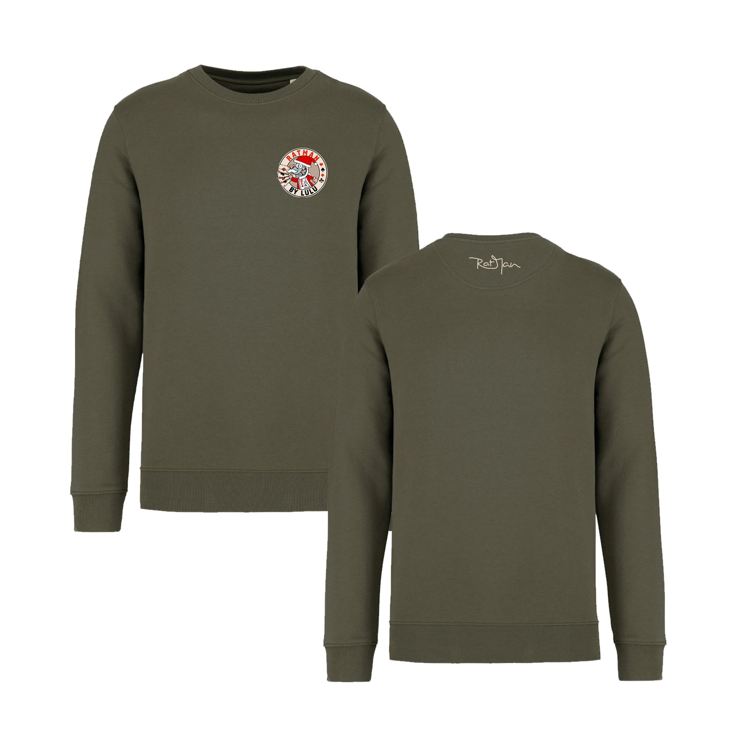 Sweat-Shirt Col Rond Kaki EDITION NOËL