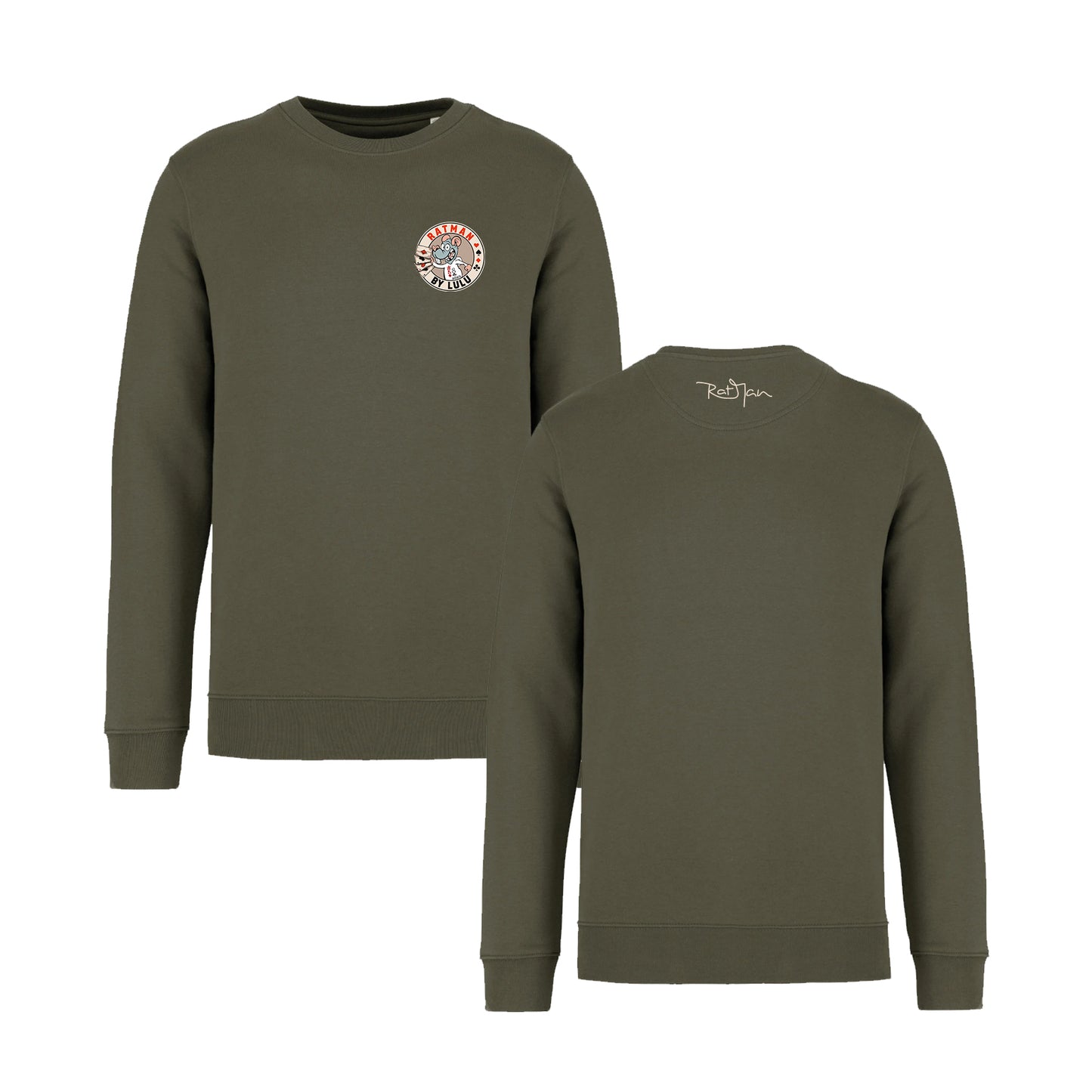 Sweat-Shirt Col rond Kaki